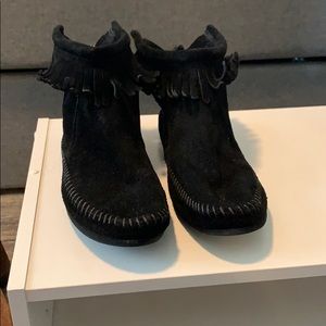 Little Black Moccasin Booties